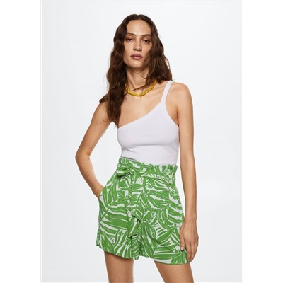 Short cinturón estampado -  Mujer | MANGO OUTLET España