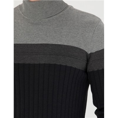 Anthracit Melanj Slim Fit Fishman Friendman Kintwear Свитер