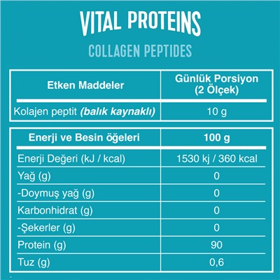 Vital Proteins Морской коллаген 10 пакетиков x 10 гр Нейтральный вкус