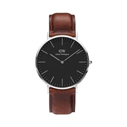Reloj de cuarzo de piel Classic St Mawes - Marrón y plateado