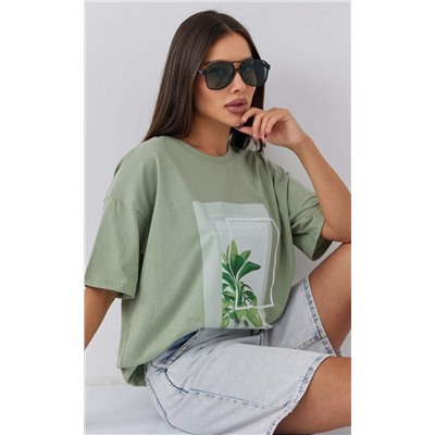Футболка F412-067-819 olive