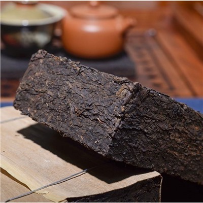 Китайский выдержанный чай "Шу Пуэр. Zhu qiao shu zhuan", 500 г, 2015, кирпич