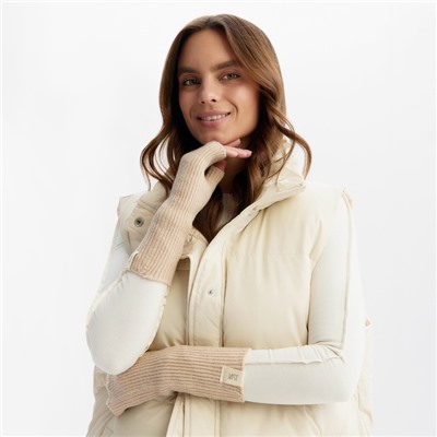 Митенки MIST удлиненные, р-р 23см, молочный