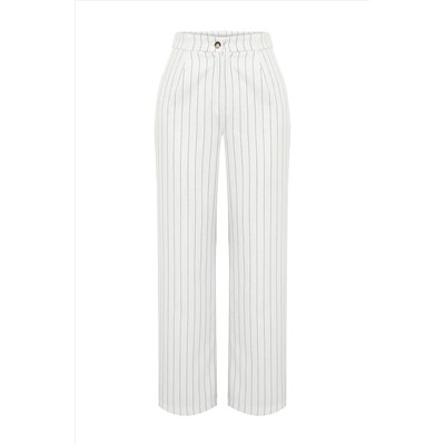 Ecru Wide PaCa/Wide The Leat полосатые ткацкие брюки Twoss23pl00109