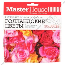 Салфетка микрофиб. (30х30см) 220г/м2, фотопечать "Цветы" (50)