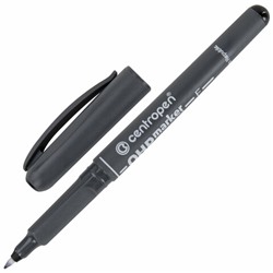Маркер перманентный для любой гладкой поверхности ЧЕРНЫЙ CENTROPEN "OHP", 0,6 мм, 2636, 6 2636 0112