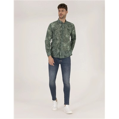 Haki Slim Fit рубашка с длинным рукавом