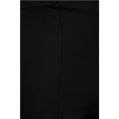 Черная тканая талия талия брюки TBBSS22AR0020