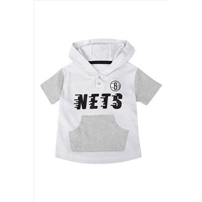 Fanatics NBA Brooklyn Nets Bank Shot Creeper White Shorts & T-Shirt Set