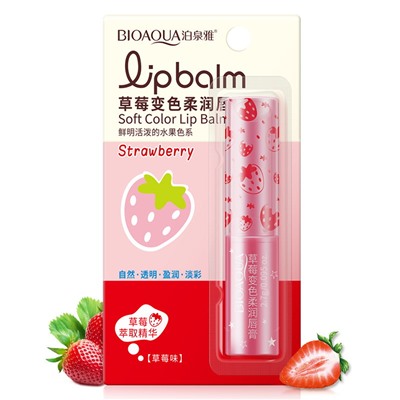 Бальзам для губ клубничный Bioaqua