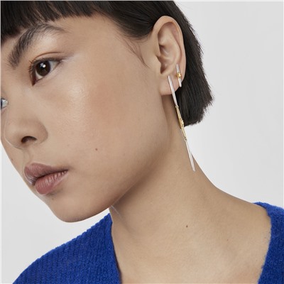 Pendientes Lure - plata bañada en oro de 18 kt