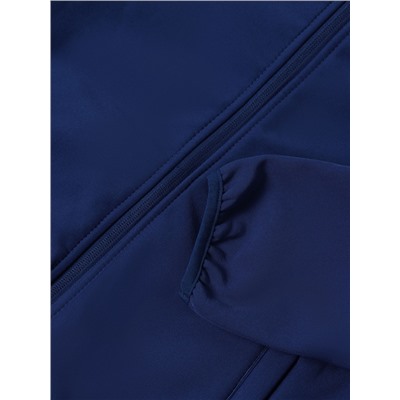 Ветровка демисезонная для мальчиков MINAKU из Softshell на флисе, непромокаемая, тёмно-синяя, рост 116 см