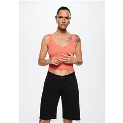 Top crop punto -  Mujer | MANGO OUTLET España