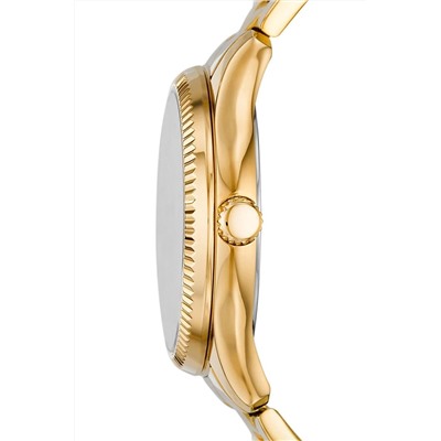 Reloj de cuarzo de acero - Dorado