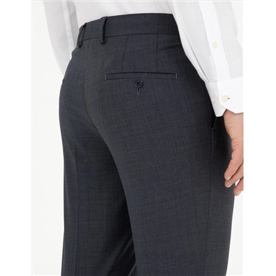 Темно -синяя тканевые брюки Slim Slim Fit