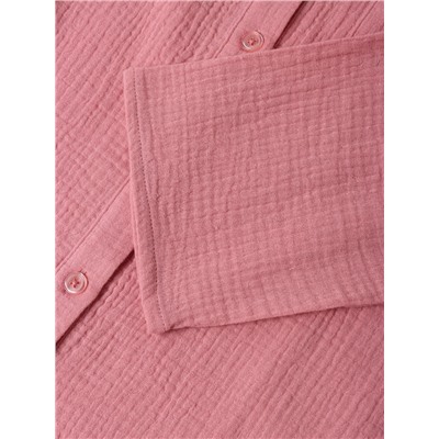 Пижама женская (рубашка и брюки) KAFTAN Basic размер 44-46, пудрово-розовая