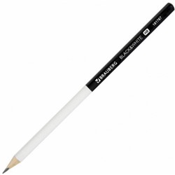 Карандаш чернографитный BRAUBERG (Брауберг) Black&White, HB, корпус черно-белый