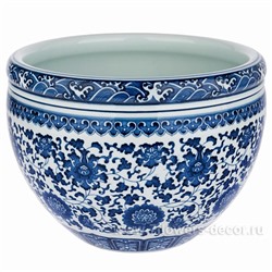 Кашпо "Шинуазри Blue" (керамика), D25xH19 см
