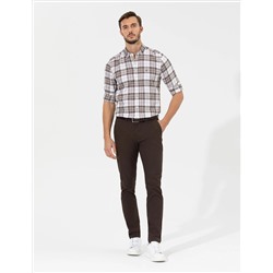 Brown Slim Fit Canvas Bloys