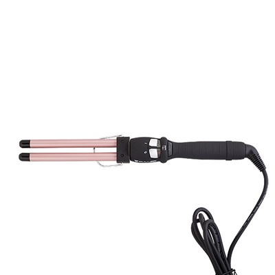 Плойка Wuller Maven двойная, чёрный с розовым, 12,8мм, 35W, 80-210C,  (WP.511-DL) дефект упак