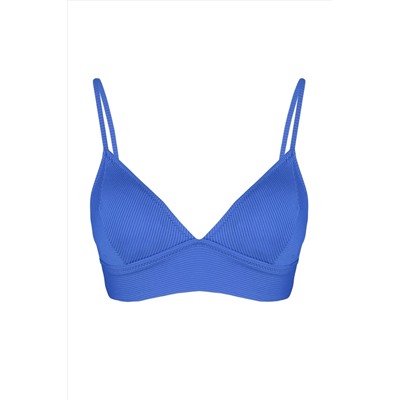 Текстурированный топ бикини с треугольными чашками Saks TBESS21BU0085