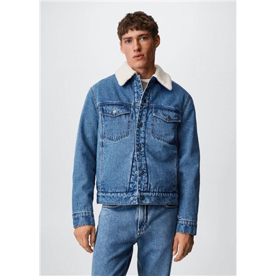 Chaqueta vaquera borreguito -  Hombre | MANGO OUTLET España