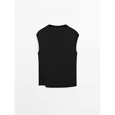 Camiseta detalle rib abertura lateral