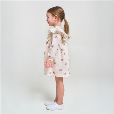 Платье детское KAFTAN Dream, размер 32 (110-116 см), бежевое