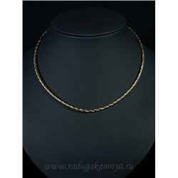 Итальянская цепочка С925 позолоченная 2 золота, 41см, 11,25гр.