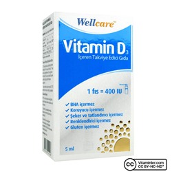 Wellcare Витамин D3 400 МЕ 5 мл спрей