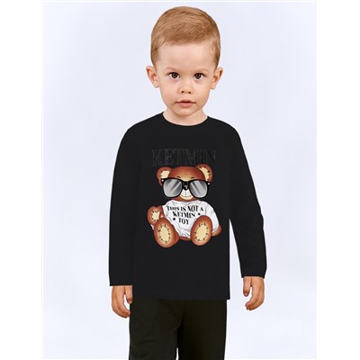 Лонгслив детский KETMIN МИШКА TOY цв.Чёрный