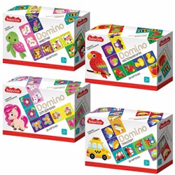 Настольная игра Домино детское с картинками, АССОРТИ, BABY TOYS