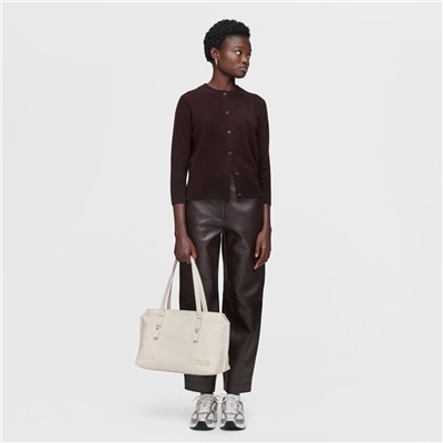 Bolso de hombro - cuero - beige