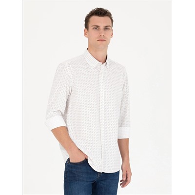 Slim Fit рубашка с длинным рукавом