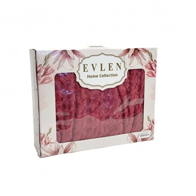 Плед EVLEN Super Soft СЕРДЦЕ 180*240 в коробке п/э Р 945 бордовый (Акция)