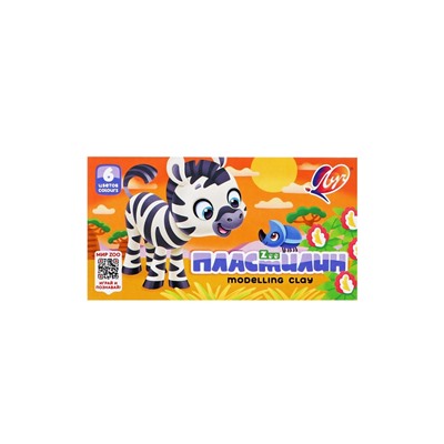 Пластилин 6 цветов 90 г ZOO
