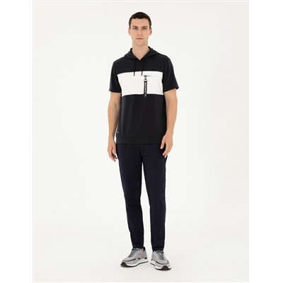 Navy Blue Slim Fit Trade Close Six