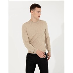 Стоун Melanj Slim Fit Half Fisherman воротник Основной вязаный свитер