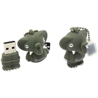 Память Smart Buy "Wild series" Слоник  16GB, USB 2.0 Flash Drive, серый