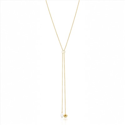 Collar Sea Vibes - plata con baño de oro 18 kt - perla cultivada