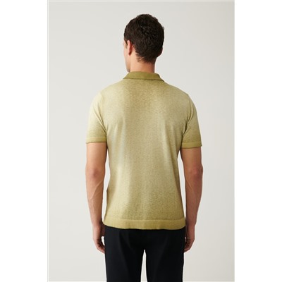 Открыть футболку Khaki 3 Button Paint Paint