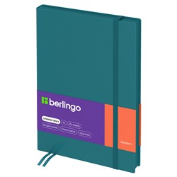Ежедневник недатированный, А5, 136л., кожзам, Berlingo "Western", бирюзовый, с резинкой