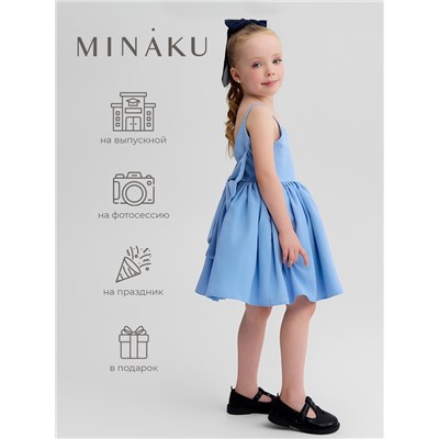 Платье для девочки, MINAKU :Party Dress, цвет голубой, рост 116 см