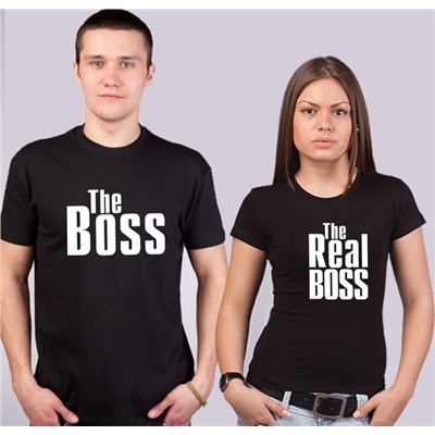 Парные футболки "The Boss, The Real Boss"