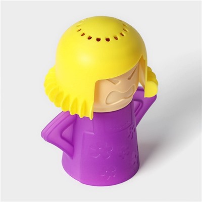 Устройство для чистки микроволновой печи Доляна Angry mama, 10,5×8×13 см, пластик, фиолетовое
