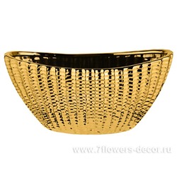 Кашпо "Gold" (керамика), 23x11,5xH12 см