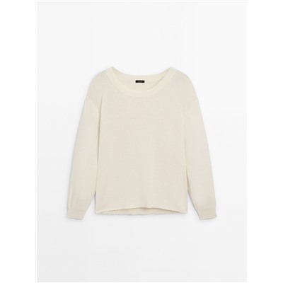 Oversize purl knit sweater