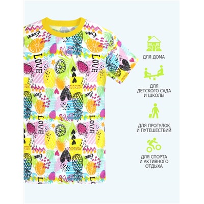 Футболка детская KETMIN HOME рис.LOVE Лимонный