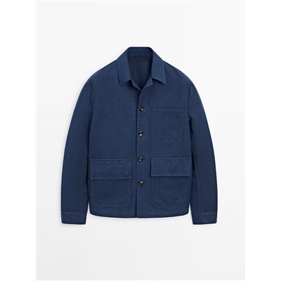 Sobrecamisa con algodón y lino