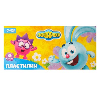 Пластилин Смешарики, 6 цветов, 90 г